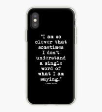 Oscar Wilde Cleverness White iPhone Case