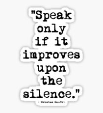 Mahatma Gandhi Silence Sticker