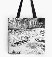 Cambridge Punting Illustration Tote Bag