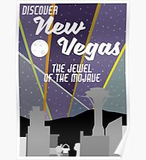 Vintage New Vegas Skyline Poster