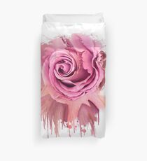 the pink rose Duvet Cover