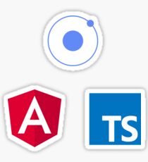 ionic angular typescript logo set Sticker