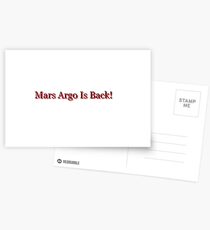 Mars Argo Is Back! Postcards