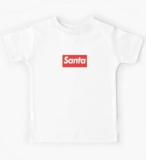 Funny Supreme Parody Mashup - Santa Christmas Costume Kids T-Shirt