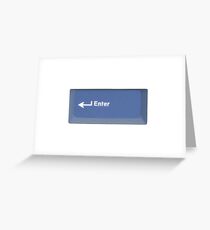 IBM Thinkpad Classic Blue Enter Key Greeting Card