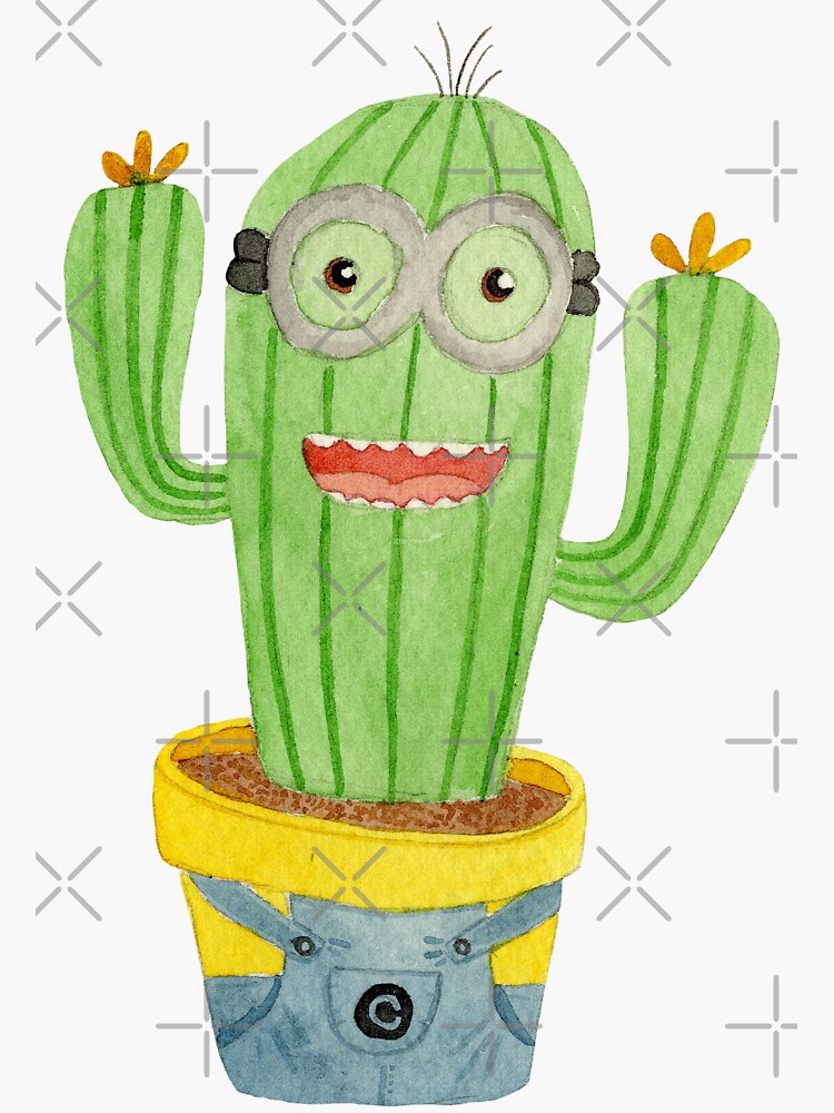  Minion  Cactus  Stickers by ellietography Redbubble