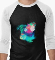 Rooster cock colorful Men's Baseball ¾ T-Shirt