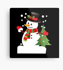 Brillo Personalizado Escarchado Muñeco de nieve divertido regalo regalo de Navidad Fiesta De Navidad Pegatina