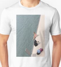Лето, Beach, sea, water, woman, ocean, summer, sand, vacation, young, sky, people, blue, nature, travel, boy, boat, holiday, sport, happy Unisex T-Shirt
