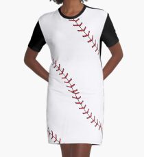 Baseball Lace Background 5 Graphic T-Shirt Dress