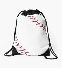 Baseball Lace Background 5 Drawstring Bag