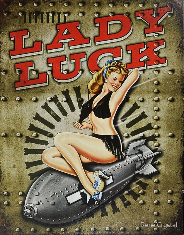 Lady Luck WWII Pinup Bomber Art' by Rene Crystal.