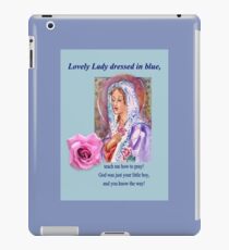Lovely Lady dressed in blue iPad Case/Skin