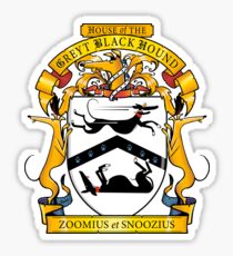 Greyhound Heraldry: Greyt Black Hound Sticker