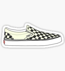 Black Checkered Vans Shoes Sticker