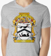 Greyhound Heraldry: Greyt Black Hound Men's V-Neck T-Shirt