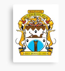 Greyhound Heraldry: Greyt Dark Brindle Hound Canvas Print