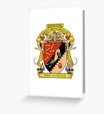 Greyhound Heraldry: Greyt Fawn Hound Greeting Card
