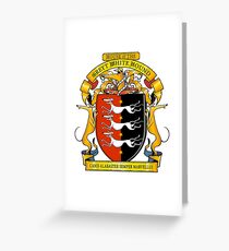 Greyhound Heraldry: Greyt White Hound Greeting Card