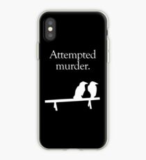 Versuchter Mord (weißes Design) iPhone-Hülle & Cover