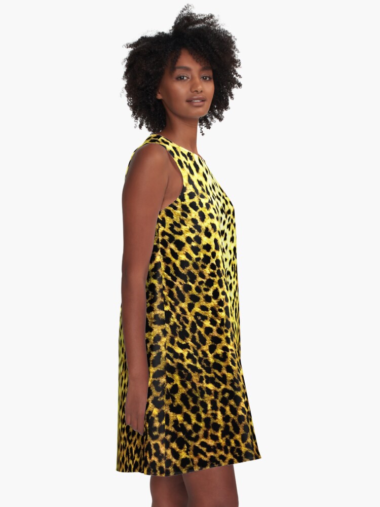 'Leopard Wallpaper Animal Print' A-Line Dress by yonni