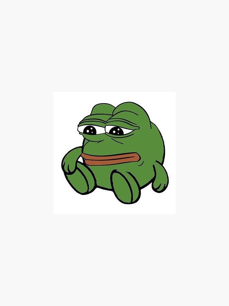 Sad Pepe Sticker By Susquash Redbubble