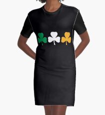 Ireland Shamrock Flag Graphic T-Shirt Dress