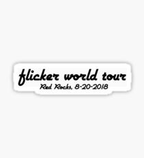 Flicker World Tour w/custom show date - Red Rocks Sticker