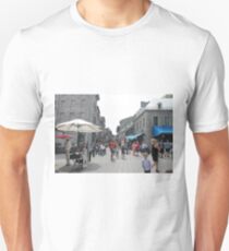 Montreal, People, street, city, crowd, walking, urban, old, architecture, road, building, travel, shopping, traffic, blur, walk, business, tourism, woman, london Unisex T-Shirt