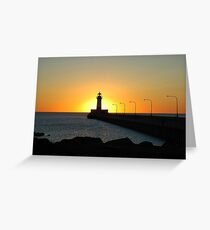 Lighthouse Sunrise Greeting Card