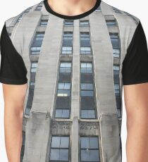 High-rise building, building, architecture, skyscraper, city, office, business, glass, sky, urban, tall, tower, windows, buildings, window, blue, facade, downtown, high, reflection, exterior Graphic T-Shirt