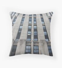 High-rise building, building, architecture, skyscraper, city, office, business, glass, sky, urban, tall, tower, windows, buildings, window, blue, facade, downtown, high, reflection, exterior Throw Pillow