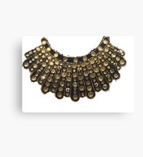 RBG dissent collar Canvas Print