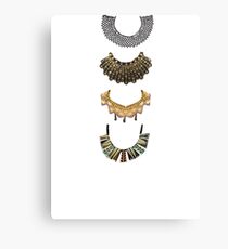 four RBG collars Canvas Print