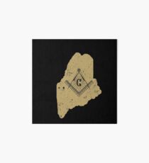 Maine Freemason Shirt With Freemason Emblem Art Board