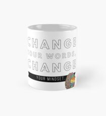 Taza Las mejores citas de emprendedores: cambia tus palabras, cambia tu mentalidad