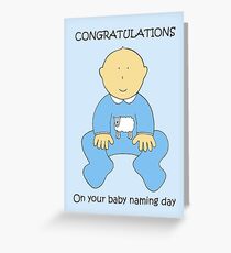 Baby Naming Ceremony Congratulations for a Boy. Greeting Card