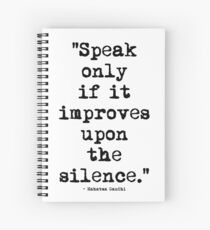 Mahatma Gandhi Silence Spiral Notebook