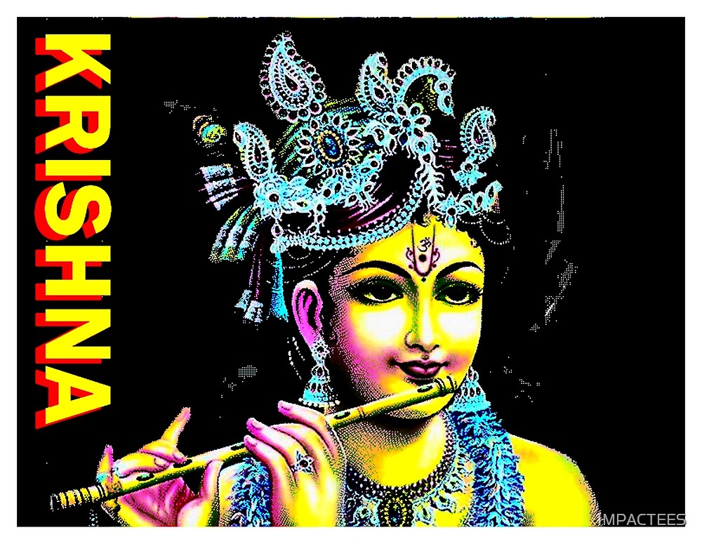 "LORD KRISHNAFLUTE 3" by IMPACTEES Redbubble