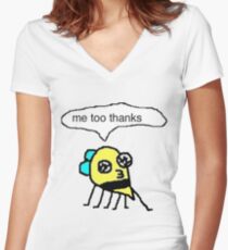 Camiseta entallada de cuello en V yo también gracias