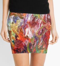 The Deep - Vibrant, Visceral Abstract Art Mini Skirt