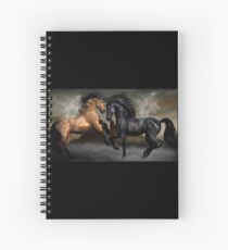 Good And Bad Horses Head To Head Spiral Notebook