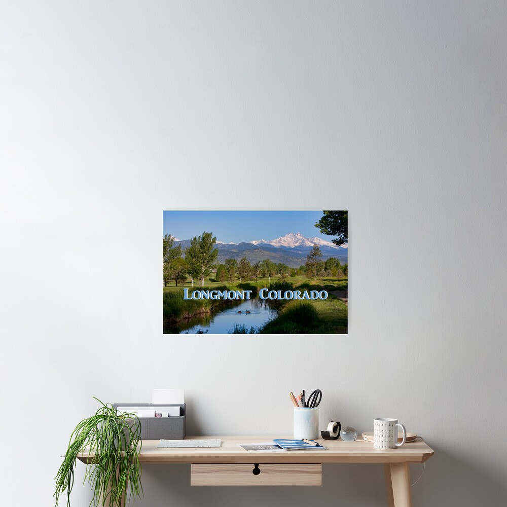 Longmont Colorado Twin Peaks View Poster Poster