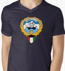 Kuwait Emblem Men's V-Neck T-Shirt