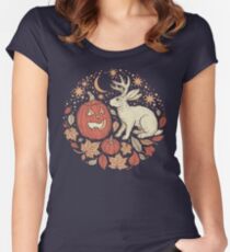 Halloween Friends | Autumn Palette Women's Fitted Scoop T-Shirt