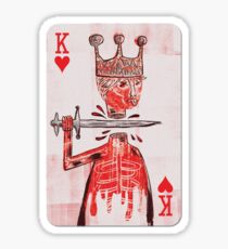 basquiat - king playing card Sticker