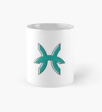 Pisces Zodiac Symbol - Teal Mug