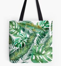 Monstera Bananen Palmblatt Tote Bag