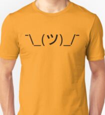 Shrug Emoticon ¯\_(ツ)_/¯ Japanese Kaomoji Unisex T-Shirt