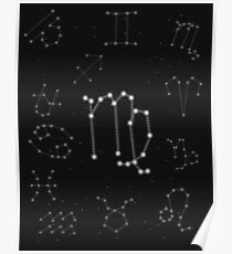 Jungfrau-Tierkreis-Konstellations-Design Poster